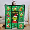 Flannel Blanket Digital Print For Midday Rest Blanket, Christmas Cartoon Air-conditioned Blanket.