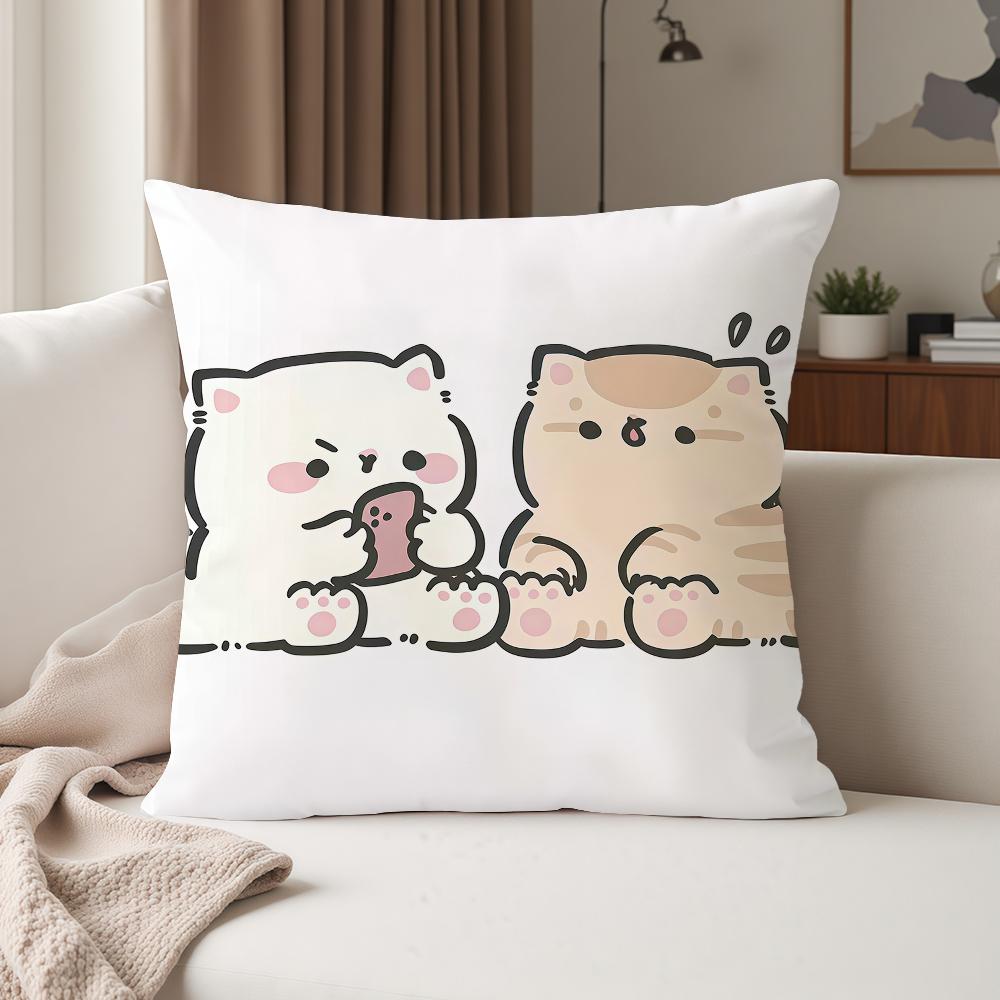 Cute Cartoon Ffluffystar Cats Pillow Case Suitable For Bedrooms Living Rooms Cars Home Decoration