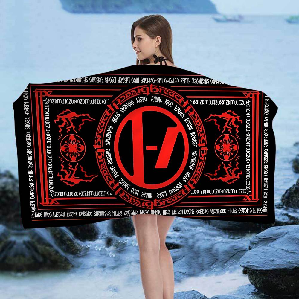 Popular T-Twenty One Pilot Band Big Microfiber Beach Towels Quick Dry Towel Sand Beach Towels Pool Towel for Travel Yoga
