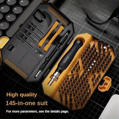 Complete 145-Piece Screwdriver Set, Perfect for DIY and Home Use