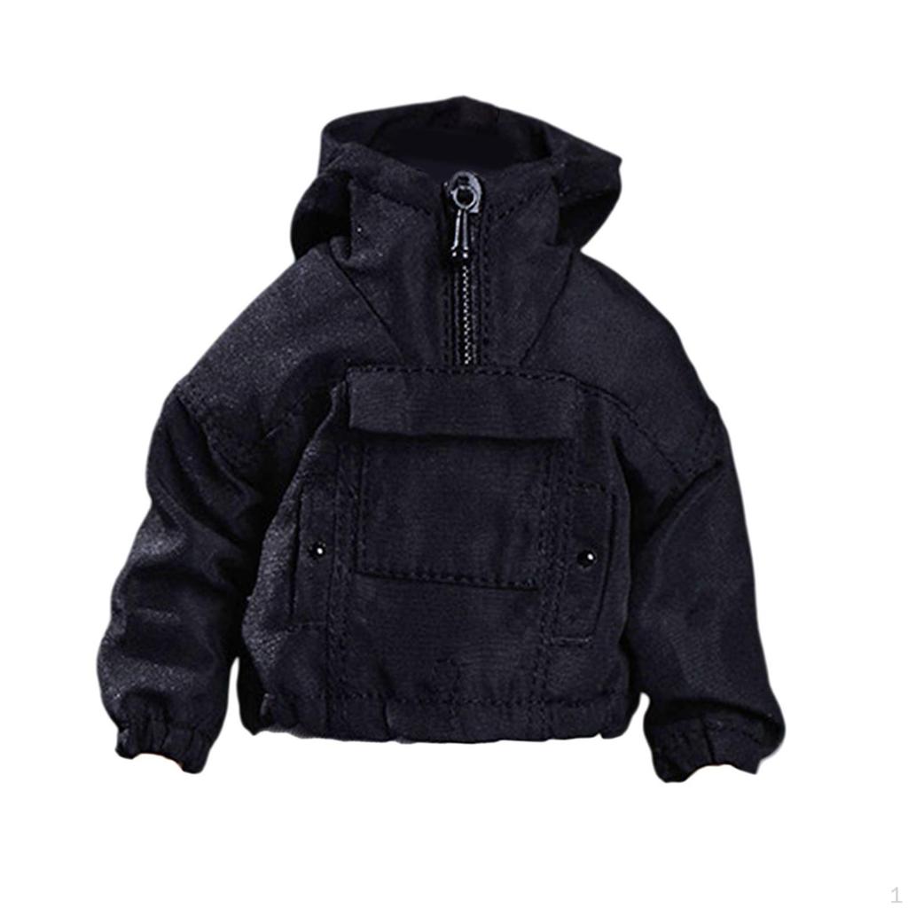 1/12 Male Action Figure Hoodies Long Sleeve Pullover Sweatshirt for 6'' Figures BJD Doll Body