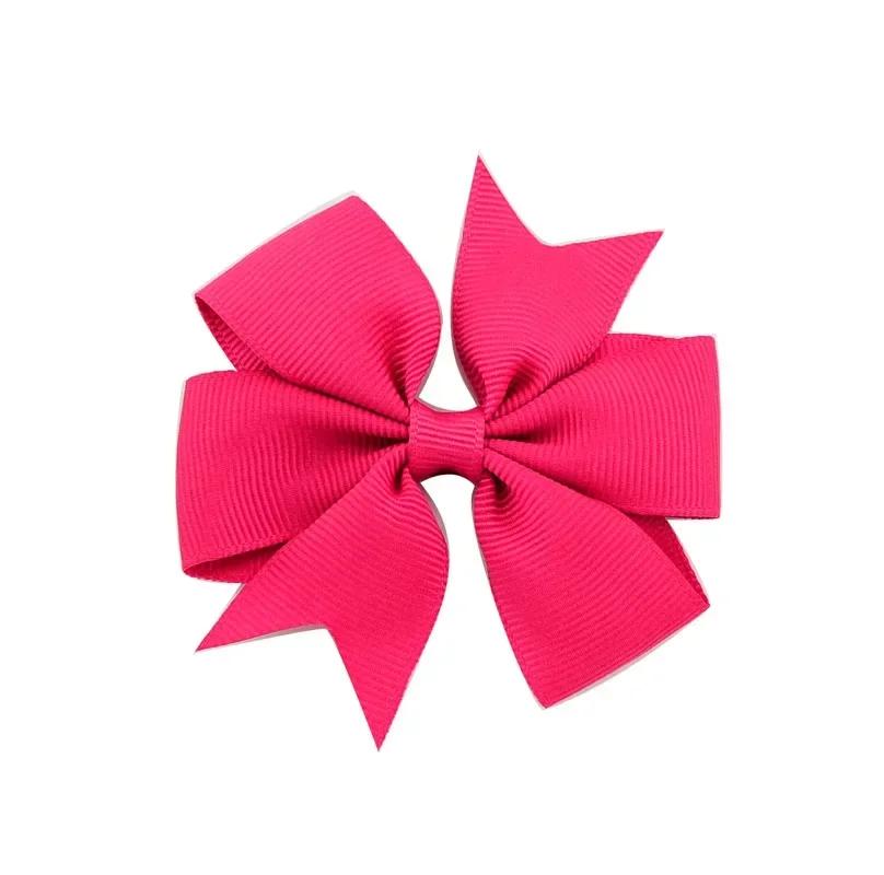 2/4/10 piezas 3'' Lazos de Cinta Sólida Pinzas para el Cabello para Bebés Niñas Lazos Hechos a Mano Pasadores Pasadores Accesorios para el Cabello para Niños