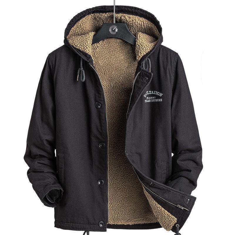 Lamb Wool Cotton Coat for Men In Winter Thickened with Wool Loose and Oversized Casual Clothes Trendy Deck Clothes Warm Jacket