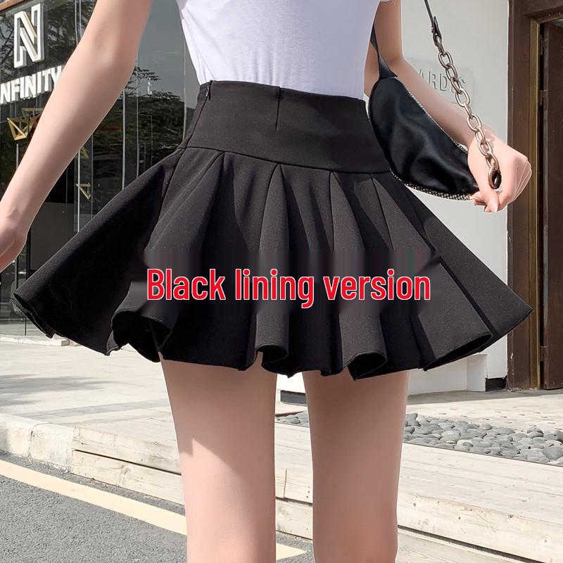 

Japanese Style High-Waisted A-Line Pleated Skirt for Women - Ultra-Short, Anti-Exposure Dance Skirt L