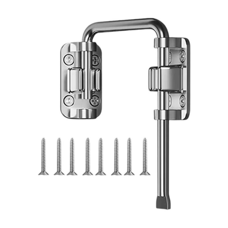 

Modern Sliding Door Lock Stainless Steel Black Simple Installation Door Latches For Outdoor Door серебряный