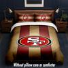 San Francisco 49ers Design Bed Bedding Set 1 Duvet Cover + 2 Pillowcases Soft Breathable Household Bed Linens
