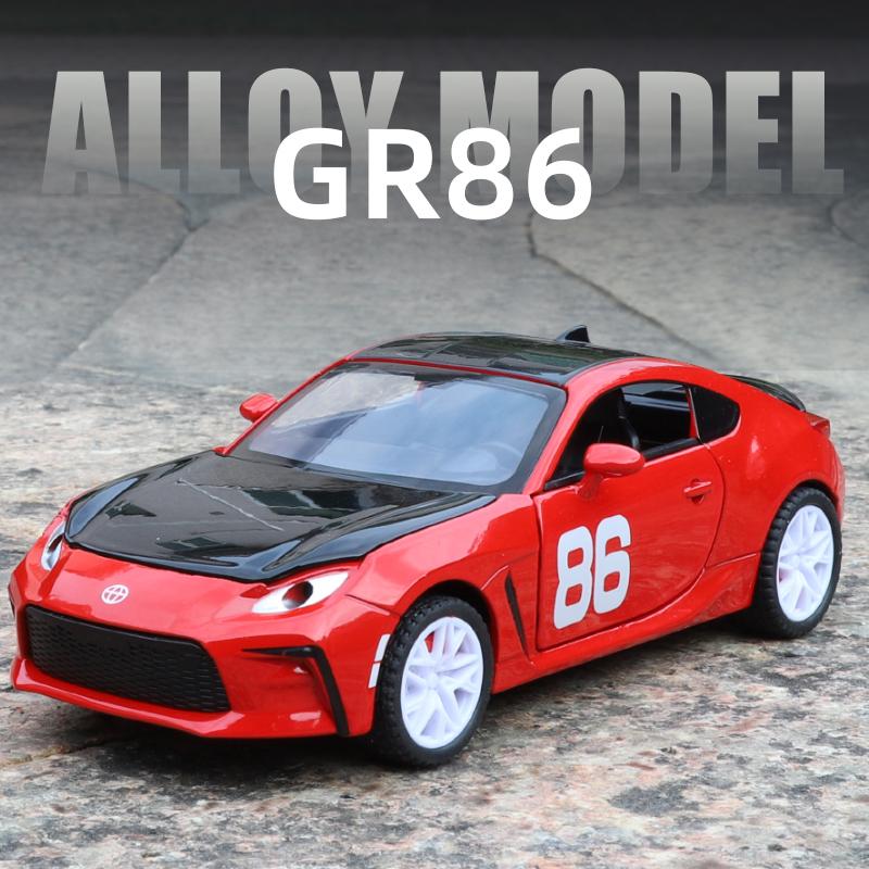 1/32 Scale Toyota GT86 GR86 Mf Ghost 86 Alloy Scale Car Model Diecast Metal Miniature Car Sound and Light Collection Children Toy Car