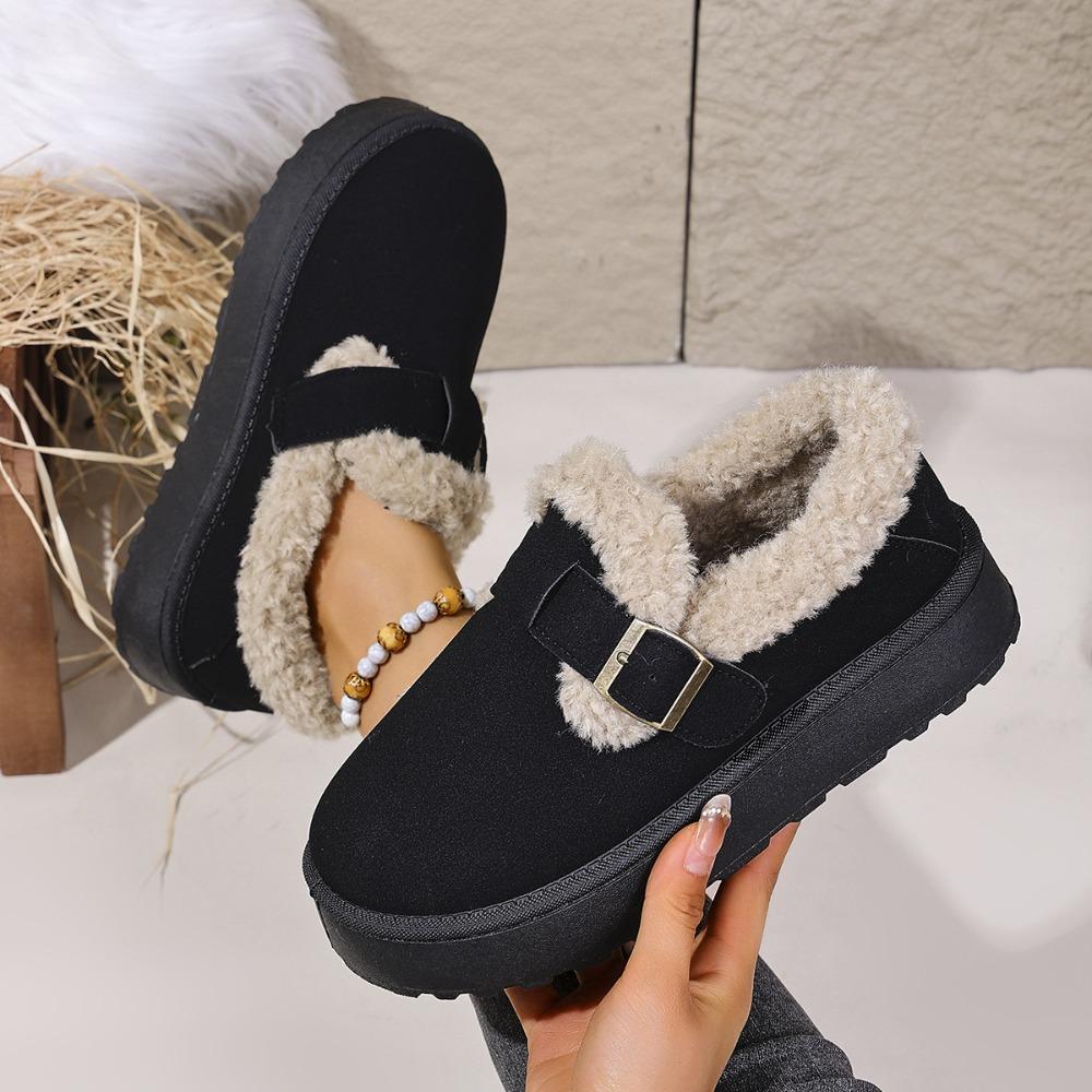 2025 Autumn & Winter New Fashion European and American Style Fleece-Lined Shearling-Lined Thickened Warm Women's Snow Boots