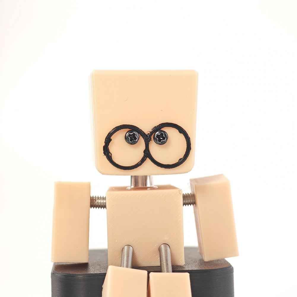 Shaking Feet Doll 3D Printed Shaking Man Figurine Battery-Free Physics-Driven Rocking Decor with 12 Expressions for Car Dashboar