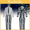 Trendy Unisex Beetlejuice Striped Cosplay Outfit Perfect For Stage Performances