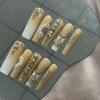 Thick and Hard Artificial Fingernails Square and Long Manicure False Nails with Glue Stickers  Press on Nails