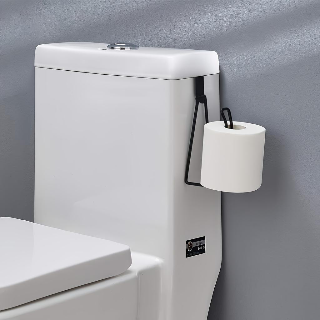 1pc Toilet Paper Holder - Easy Install Wall Mount Bathroom Tissue Roll Hanger with Painted Finish Space Saving No-Drill Design