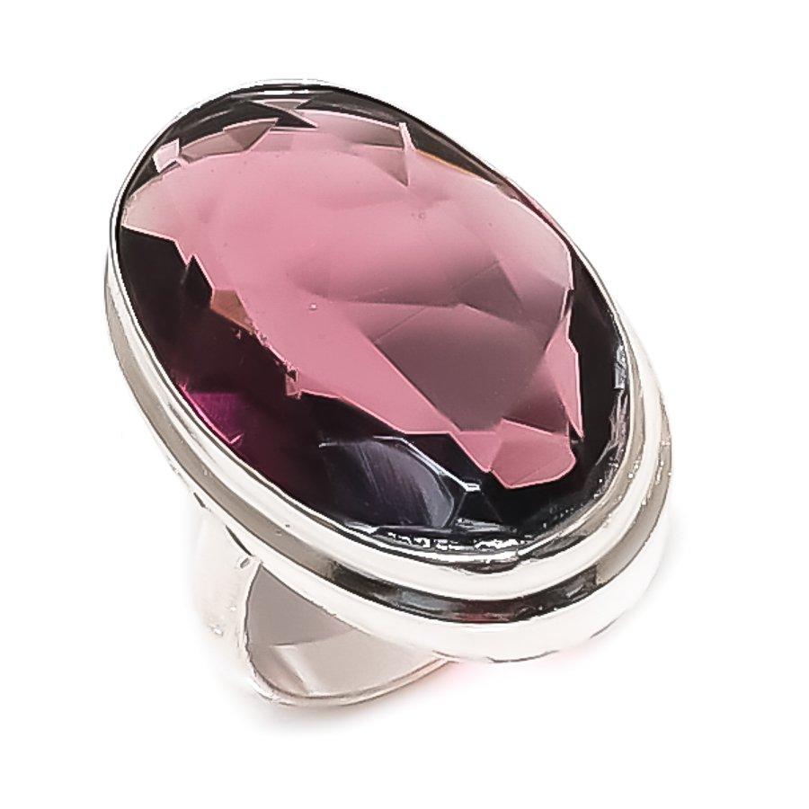 Amethyst Gemstone Handmade 925 Sterling Silver Jewelry Ring Size 5 W0s26