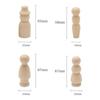 DIY children's painted wooden dolls boys 55 Pieces and girls graffiti small wooden man boxed mixed section