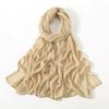 Autumn new solid color hot-selling Malay Indonesian cotton headscarf, monochrome wide-brimmed thin Modal breathable scarf