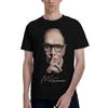 New Yaer A Portrait of Ennio Morricone with a Finger To Lips Gesture and His Name T Shirt Unisex Sleeve Shirt