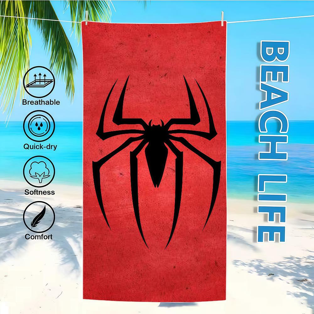 

Towel Textile Logo Bathrobe Beach S-SpiderS-ES Quick-Drying Lightweight Portable Camping M-ManS Swim Pool Travel W40*H60(CM)