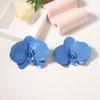 Summer new dopamine color exaggerated butterfly big flower elegant stud earrings, versatile fashion women's models