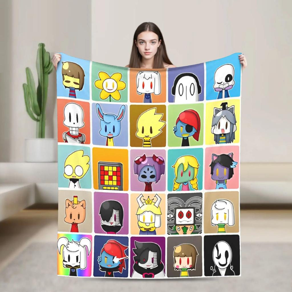 Undertale Sans Game Blanket Cover Flannel Soft Throw Blanket for Bed Bedspread