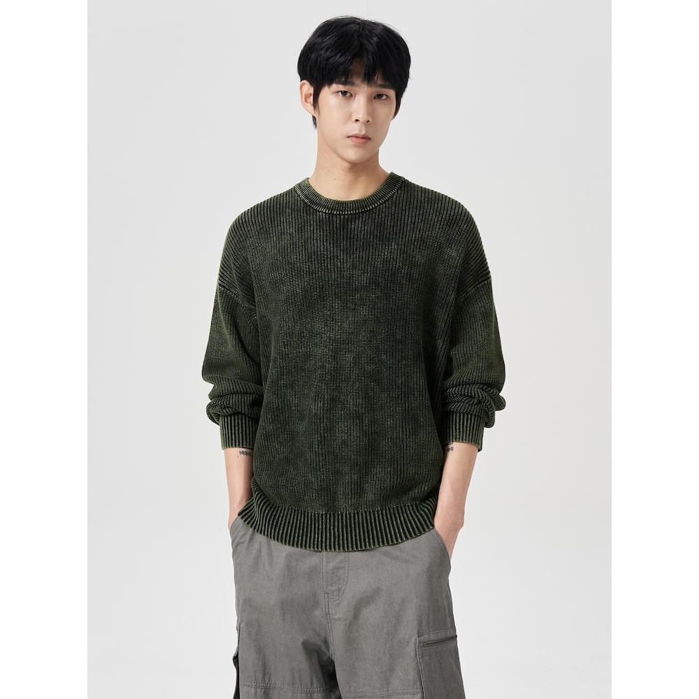 8seconds Oversized Garment Dyed Knit Khaki