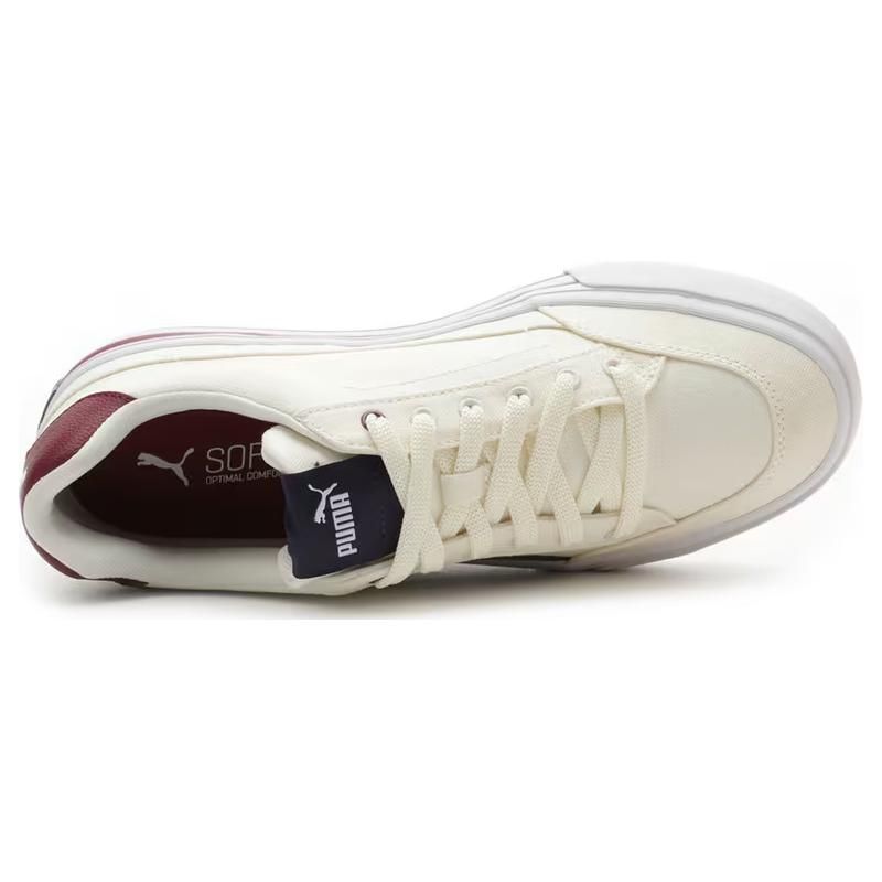 Puma Court Classic Vulc Comfortable Casual Lightweight Low-Top Skate Shoes Unisex Sneakers White Blue Red 396353-01