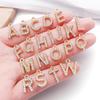 Gold White K Zinc Alloy Rhinestone 26-Letter Pendant for DIY Jewelry Accessories, Necklace, or Keychain.