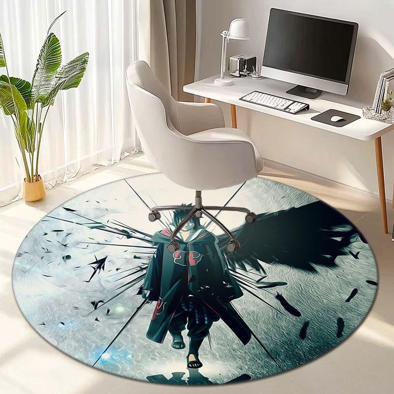 Famous cartoon NARUTO protagonist Uzumaki Naruto round carpet soft home decoration anti-slip door mat outdoor picnic mat carpet M3