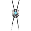 Turquoise Western Cowboy Bolo Tie Necklace for Couple - Men's and Women's
