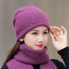 Autumn and Winter Middle-aged and Elderly Rabbit Fur Beret Hats Female Thickened Warm and Cold Earmuffs Baotou Caps
