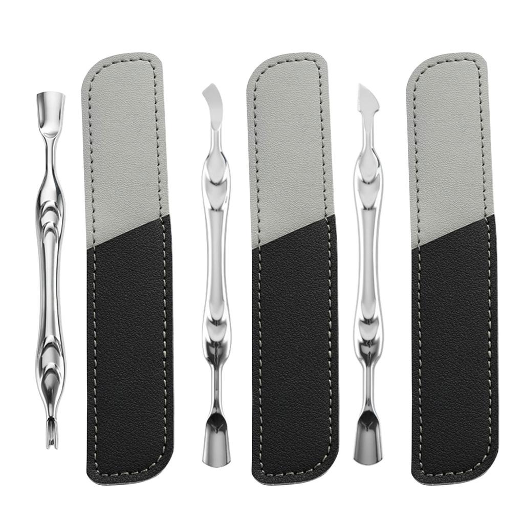 Cuticle Pusher with Fork Stainless Steel Cuticle Cutter Cuticle Remover Tool Easy To Use Nails Care Tool for Salons