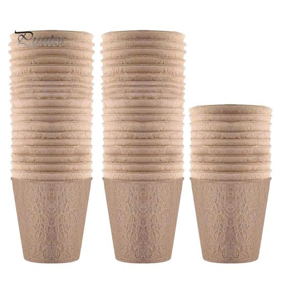 

50 шт. горшки для рассады семян биоразлагаемые горшки для рассады растений органический горшок для пересадки рассады прорастание семян A