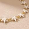 Texturierte Stränge Strand Boho Halskette mit Seestern Choker Neue Muschel Halskette für Damen Mädchen