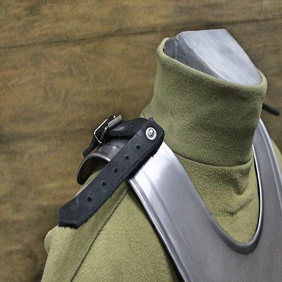 Ocelový nákrčník - Larp brnění - Cosplay - Kovová absorpce - Vyrobeno na zakázku - Larp obrana