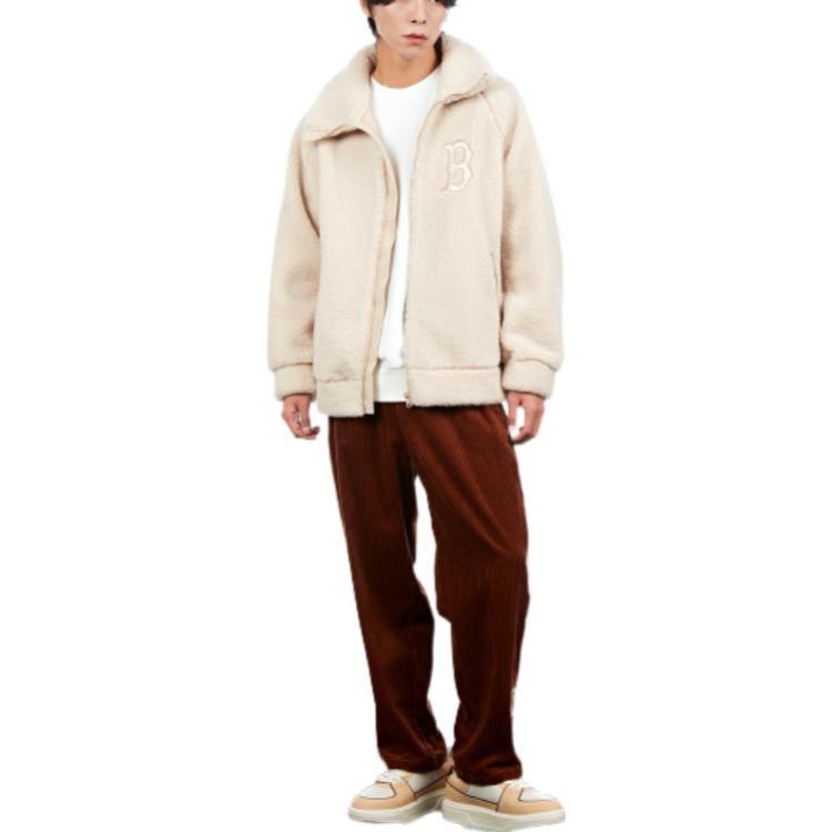 MLB FLEECE Collection Boston Red Sox Velvet Feel Coat Unisex Apricot 3AFDB0726-43BGL