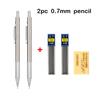 Xiaomi Full Metal Mechanical Pencil Set 0.5 0.7 0.9 1.3 2.0mm Press Propelling Pencils with HB Lead Refills for Drawing Stationery