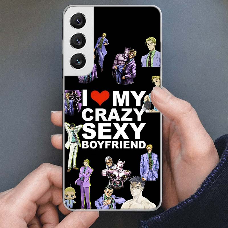 JoJo Kira Yoshikage Killer Queen Phone Case For Samsung Galaxy S25 S24 S23 Ultra S22 Plus S21 S20 FE S10 + S25 Edge Soft Cover S