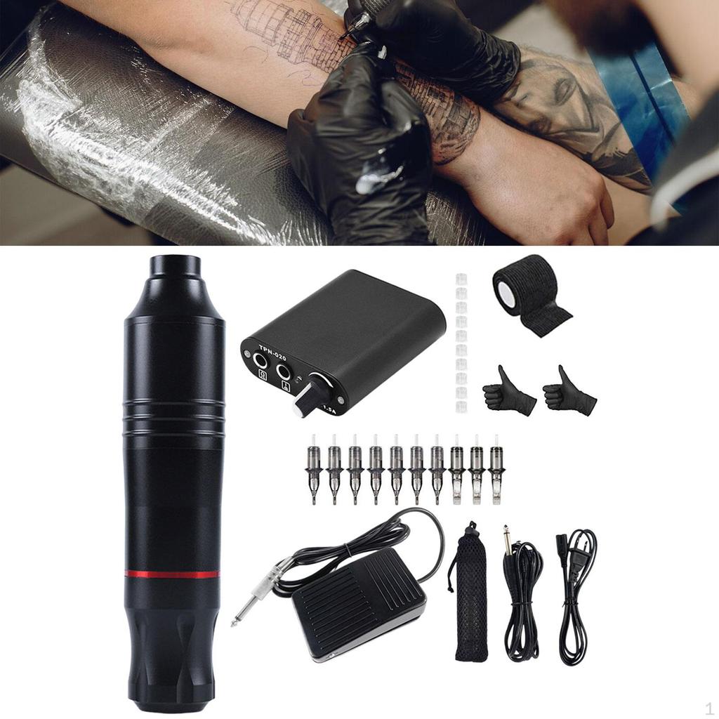 Tattoo Machine Kit Rotary with Power Supply Pen for Artist