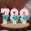 Butterfly Number Birthday Candle Cake Party Decoration Birthday Handmade Candle 0-9