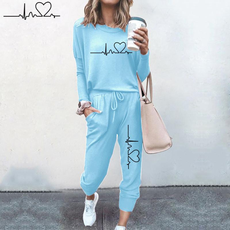 Selente #Fashionista Tuta Da Ginnastica A 2 Pezzi Con Cerniera Donna, Blu/celeste, XL