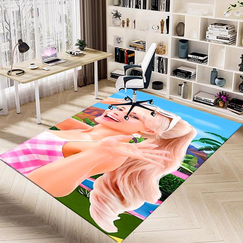 1pc pink checkered swimsuit Carpet, for Home & Office Decor, Desk Chair Carpet, Festive GiftL1343