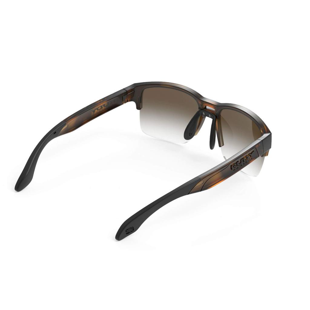 RUDY PROJECT SPINAIR 58 Half Rim Sports Sunglasses with Demi Gloss Frame and Brown Demi Lenses (SP583650-0000)