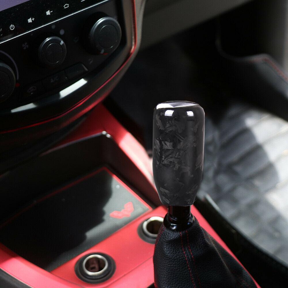 RASTP-Free Shipping Forged Pattern Carbon Fiber Manual Transmission Gear Shift Head for Most Car Decorations Accessories