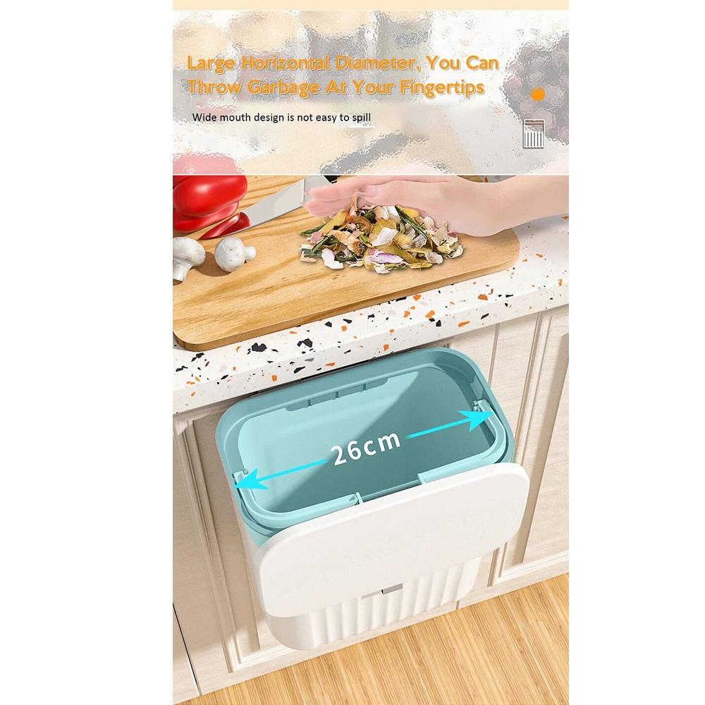 An der Wand montierter Mülleimer, Aufbewahrung im Küchenschrank, intelligenter Eimer für das Recycling im Badezimmer, hängende Mülleimer, Küchenzubehör