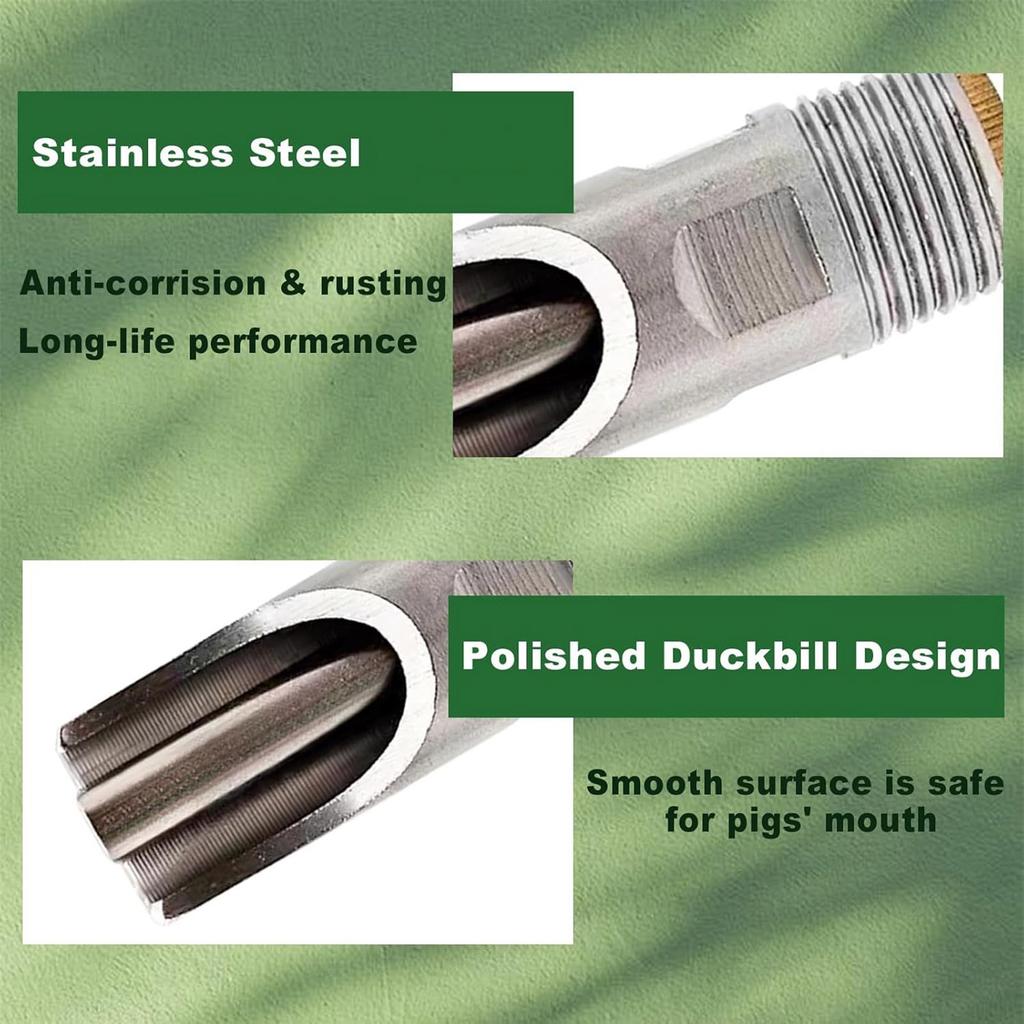 5 buc Adăpătoare Automată din Oțel Inoxidabil pentru Porci cu Burghiu pentru Instalare și Întreținere Ușoară Uz Fermă