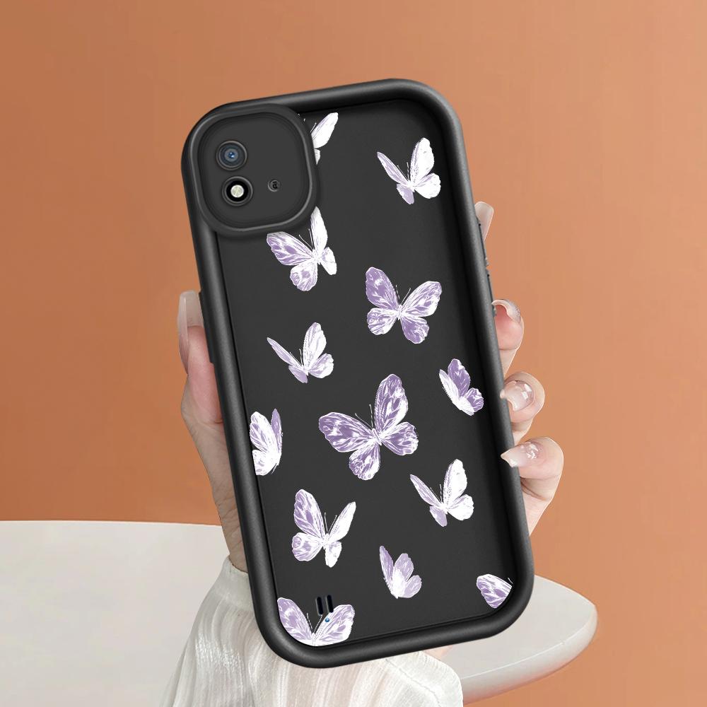 Soft Silicone Square Ladder Printing Pattern Phone Casing Full Cover Camera Shockproof Protection Rubber Case for OPPO Realme