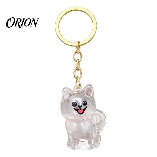 Pet Loss Sympathy Gift Hair Memorial Keychain, Dog Keepsake Holder, Transparent Jewelry Bottle Pendant, Portable Commemorative Charm for Keys