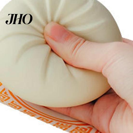 TPR Steamed Bun Toy Stress Relief with Steamer Simulation Stuffed Food Reliever Squeeze Sensory Soft Chinese Fidget