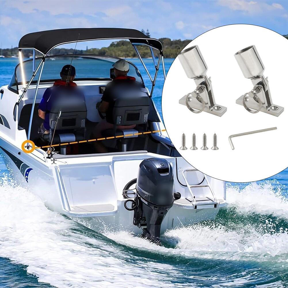 Marine Environments Bimini Top Accessories Complete Bimini Top Setup Deck Hinge Boat Hardware Bimini Top Setup