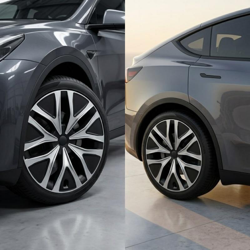 4x 19" Hub Cap Rim Covers For 2025 New Model Y L Refreshed Auto Wheel Protectors Snap-on Hubcaps Car Replacement Accessories