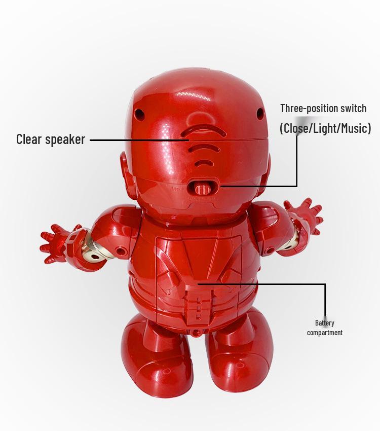 TikTok Dancing Iron Toy: Musical Light-Up Robot for Kids